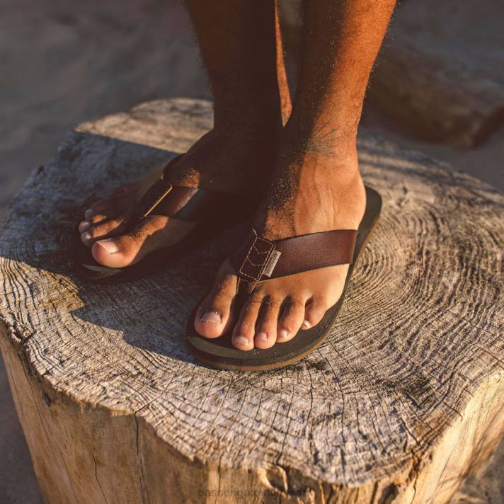 Passenger Männer Santos Flip-Flops dunkelbraun 0BP2489 Schuhwerk braun