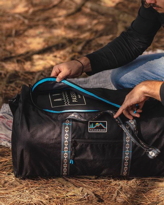 Passenger Männer Weekender 58l Reisetasche aus recyceltem Polyester in Schwarz 0BP2564 Zubehör Schwarz