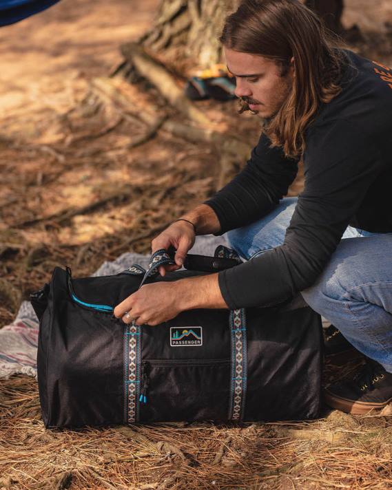 Passenger Männer Weekender 58l Reisetasche aus recyceltem Polyester in Schwarz 0BP2564 Zubehör Schwarz