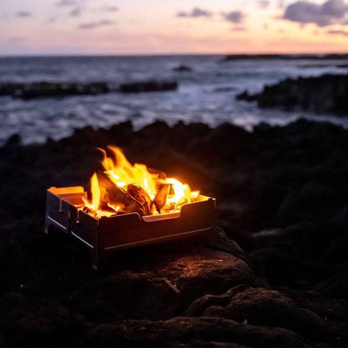 Passenger unisex Wolf und Grizzly feuerfester Edelstahl 0BP2628 Leben im Freien Stahl