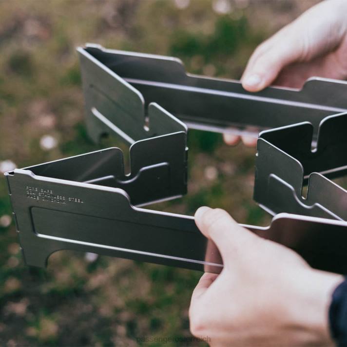 Passenger unisex Wolf und Grizzly feuerfester Edelstahl 0BP2628 Leben im Freien Stahl