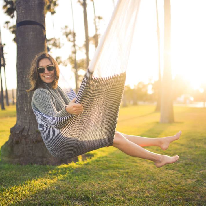 Passenger unisex Yellow Leaf Hängematten Vineyard Haven Signature klassische Doppelhängematte Marineblau und leuchtendes Weiß 0BP2637 Leben im Freien Blau