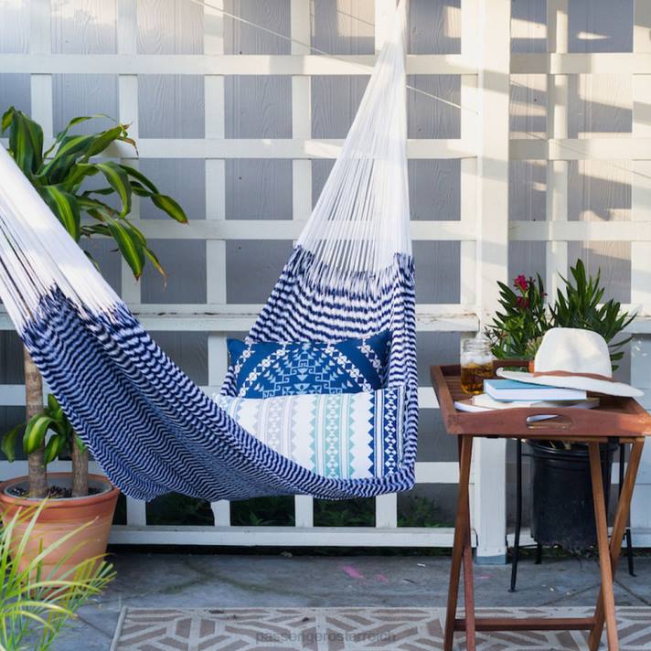 Passenger unisex Yellow Leaf Hängematten Vineyard Haven Signature klassische Doppelhängematte Marineblau und leuchtendes Weiß 0BP2637 Leben im Freien Blau