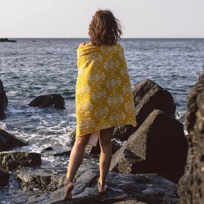 Passenger unisex Portland recyceltes Strandtuch, gelbe Küste 0BP2626 Leben im Freien Gelb
